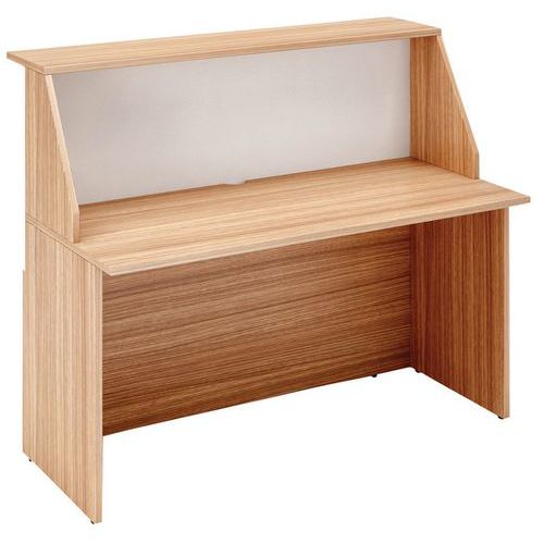 Banque D'accueil Musa Module Haut 140 X 117 Cm Noyer/blanc