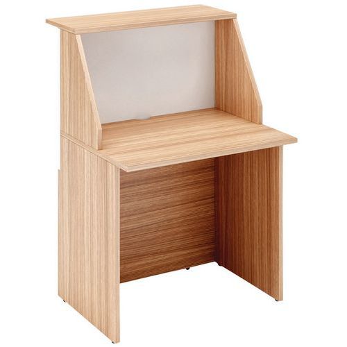 Banque D'accueil Musa Module Haut 80 X 117 Cm Noyer/blanc