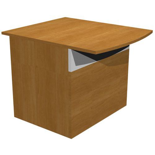 Banque D'accueil Musa Module Bas 76 X 72 Cm Aulne/alu