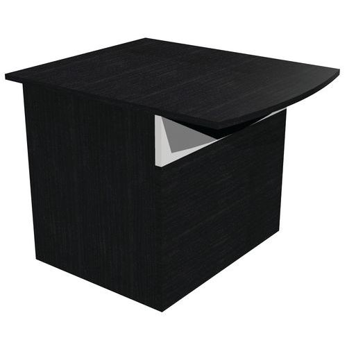 Banque D'accueil Musa Module Bas 76 X 72 Cm Frêne Noir/blanc