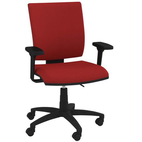 Siége Optima Dos Haut Contact Perm. M1 Rouge Pied Noir