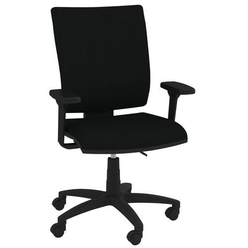 Siége Optima Dossier Bas Contact Perm. M1 Noir Pied Noir