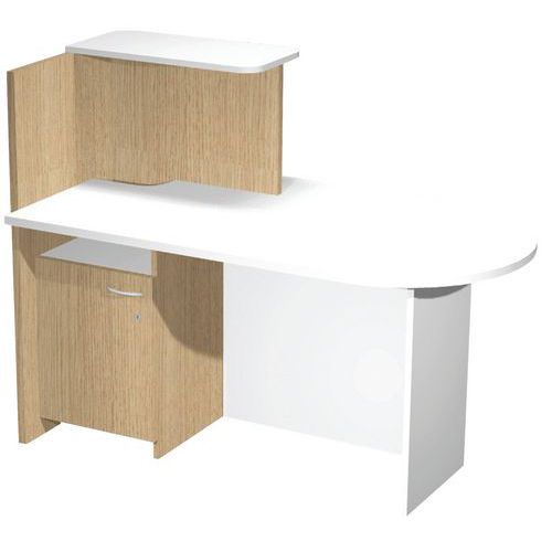 Banque Accueil Bancano Retour à Droite Caisson à Gauche Chêne/blanc