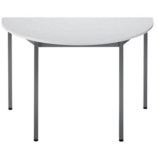Table Universalis Demi-rond 160x80 Plt Gris/7016 Anthracite