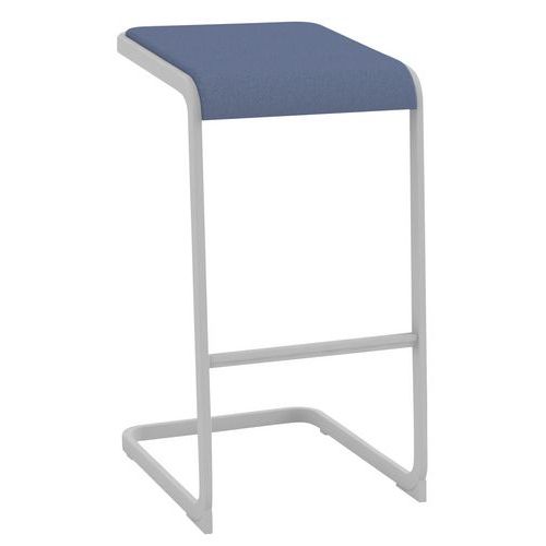 Tabouret Haut Cstool Struct. Alu Assise Bleu Gris Non Feu M1