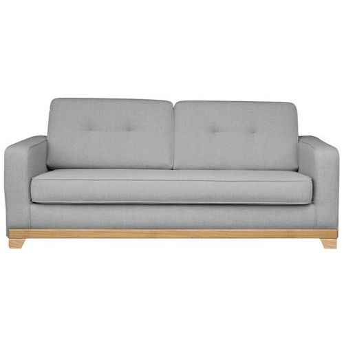 Canapé 3 Places Prétoria Tissu Polyester Chiné Gris Clair