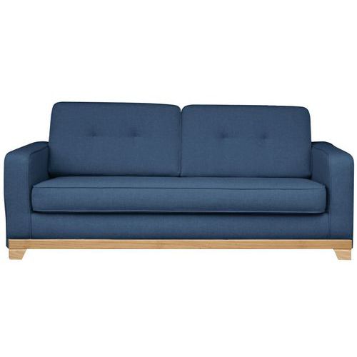 Canapé 3 Places Prétoria Tissu Polyester Bleu