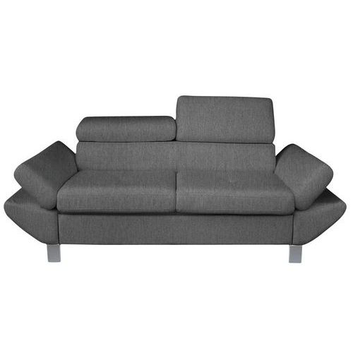 MMP - Canapé Vérona 2 places - Tissu polyester chiné Anthracite - 190cm - Confort et Design