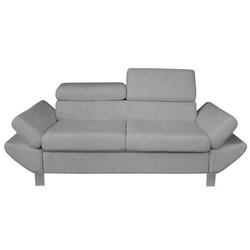 MMP - Canapé Vérona 2 places - Tissu polyester chiné Gris clair - Confort et détente - 190x102x92 cm