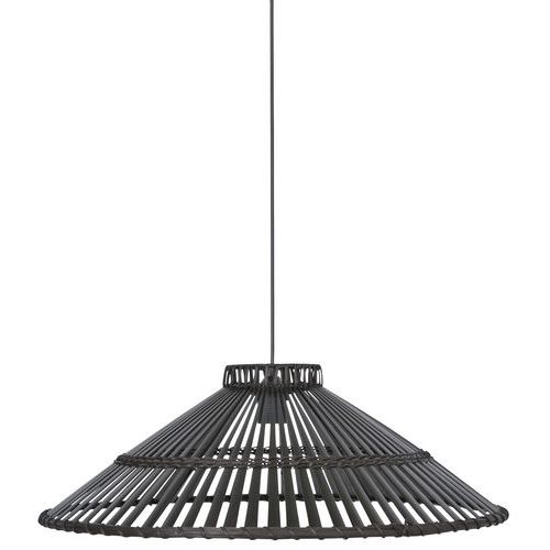 Suspension Rangoon Conique En Bambou Peint Brun