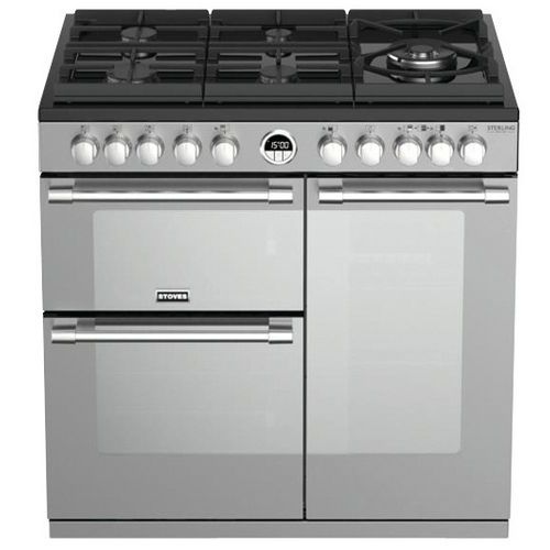 Piano de cuisson mixte STOVES-PSTERGL90DFSS-90 cm-Inox Piano de cuisson mixte STOVES-PSTERGL90DFSS-90 cm-Inox