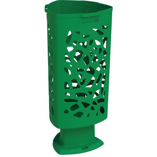 Poubelle Vienne Polyéthylène Vert 57.7 L - Robuste et Durable - Idéale Extérieur
