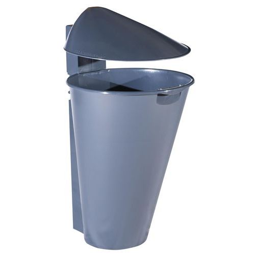 Poubelle D'extérieur Bombanne 55l Polyéthylène - Gris 7024