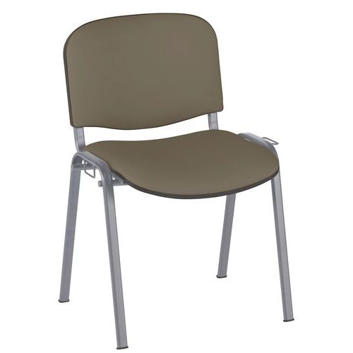 GMCE - Lot de 5 Chaises Cluny Taupe Accro. Soudée M1 - Empilable - Confort & Sécurité