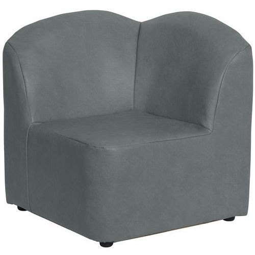 Chauffeuse Angle 90 Bowling Déhoussable Pvc M1 Urban Cendre
