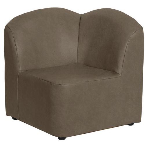 Chauffeuse Angle 90 Bowling Déhoussable Pvc M1 Urban Taupe