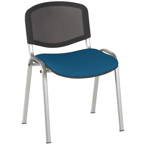 Lot de 5 - Chaises Réunion Bliz Pièt.alu Ass. Pvc M1 Urban Pétrole
