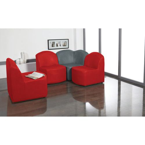 6 Chauff Dr+1 Angle Bowling Déhoussable Pvc M1 Urban Tomate