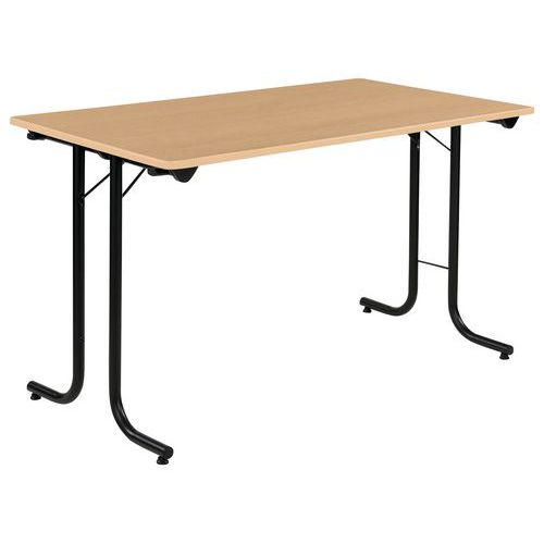 Table Pliante Modulaire 160 X 70 Cm Chene Pied Noir
