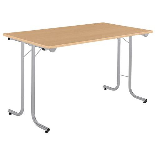Table Pliante Modulaire 120 X 70 Cm Chene Pied Alu