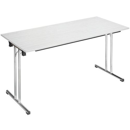 Table Pliante Chromeline 160 X 70 Cm Gris Pied Chromé