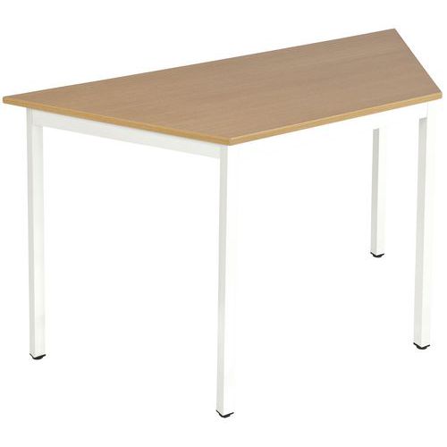 Table Universalis Trapeze 120x60x60 Plt Chêne/9016 Blanc