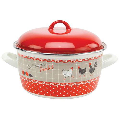 Faitout 24 cm avec couvercle - BAUMA - Poule Faitout 24 cm avec couvercle - BAUMA - Poule