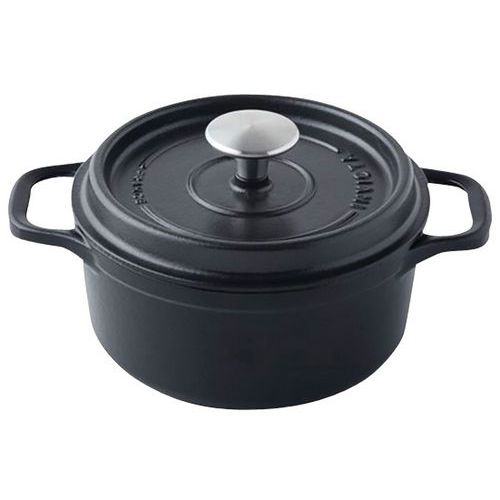 Cocotte en fonte ronde 18 cm -INVICTA- Noire Cocotte en fonte ronde 18 cm -INVICTA- Noire