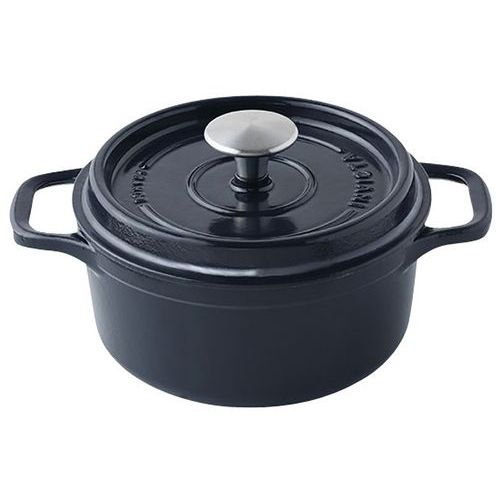 Cocotte en fonte ronde 22 cm -INVICTA- Bleu Réglisse Cocotte en fonte ronde 22 cm -INVICTA- Bleu Réglisse