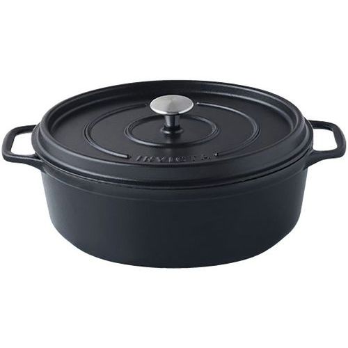 Cocotte En Fonte Ovale 29 Cm -invicta- Noire