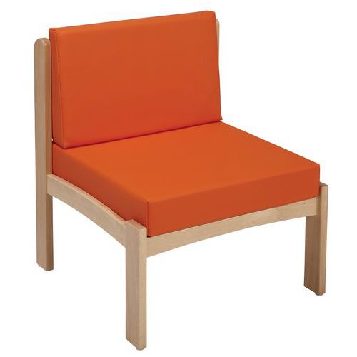 Chauffeuse Autize Structure Naturel Pvc Orange