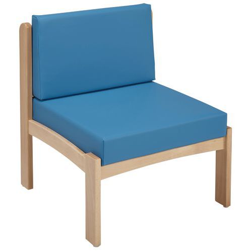 Chauffeuse Autize Structure Naturel Pvc Pétrôle