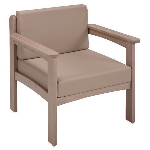 Fauteuil Autize Structure Taupe Pvc Terre