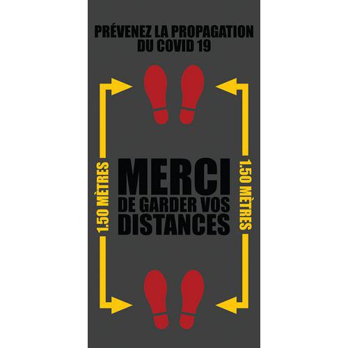 Tapis Keep Distance Gris - 120 Cm X 240 Cm - Français