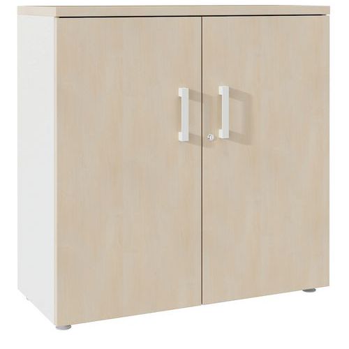 Desserte H73xl100xp45 Cm 1 Tab. Métal Blanc/chêne Fil Nature