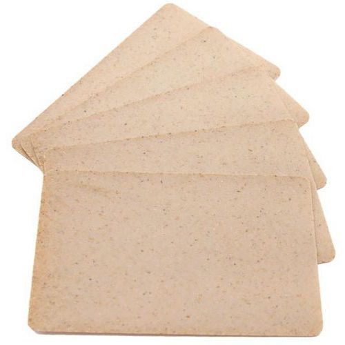 Carte PLA/Bois Sogedex pour imprimantes Edikio - Marron Clair - 100 Pièces - Idéal pour Badges
