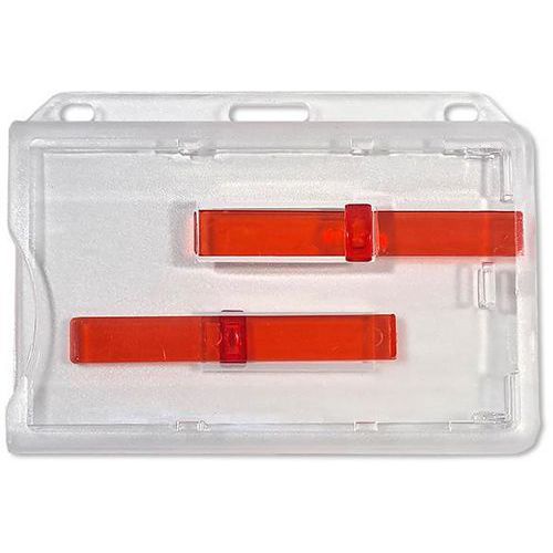 Sogedex - Porte-badge horizontal 2 cartes - Lot de 100 - Extraction facile - Idéal bureau