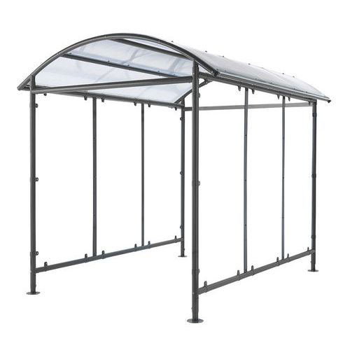 Abri Couloir Pour Deux Roues - Gris - Mottez