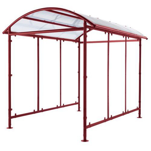 Abri Couloir Pour Deux Roues - Rouge - Mottez