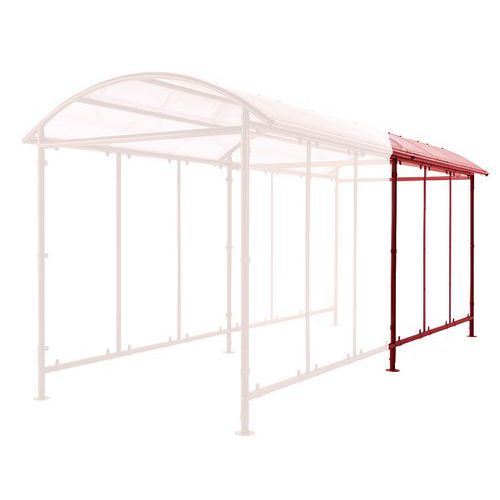 Abri Couloir Pour Deux Roues - Extension - Rouge - Mottez