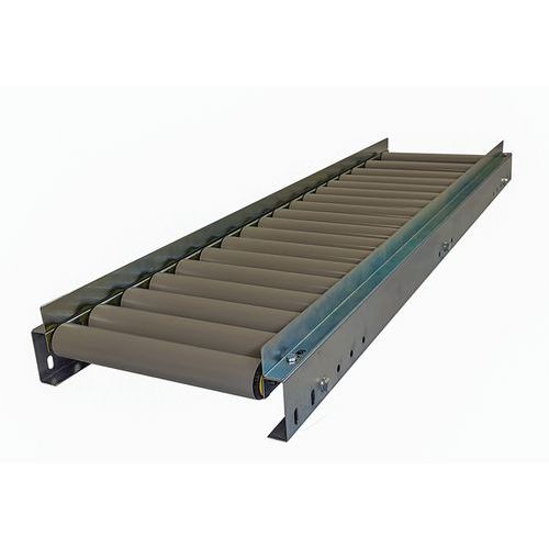 Somefi - Convoyeur Gravitaire à Rouleaux PVC - 1000x500x60mm - Avec Guide - Robuste et Fiable
