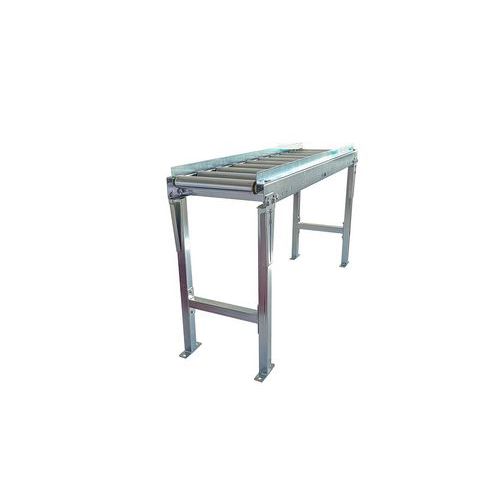 Somefi - Convoyeur à rouleaux acier 1000mm avec pieds et guides - Charge lourde et durable