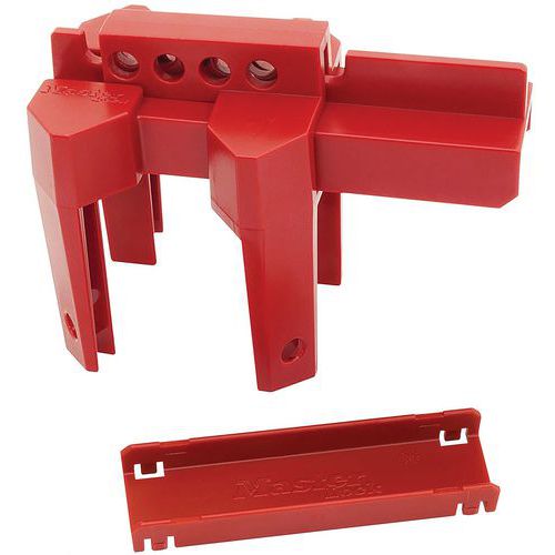 Master Lock - Bloque vannes à sphère à pieds - Ø 13-51 mm - Aluminium Rouge - Sécurité Durable