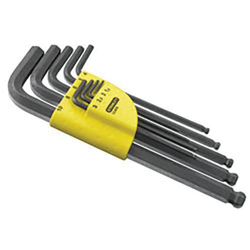 Stanley 1 Clé Male Longue A Tête Spherique - Ã‰tui De 9 Pièces