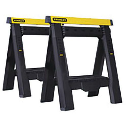 Tréteaux pliables télescopiques - lot de 2 pièces 71.5 x 15 x 79 Tréteaux pliables télescopiques - lot de 2 pièces 71.5 x 15 x 79