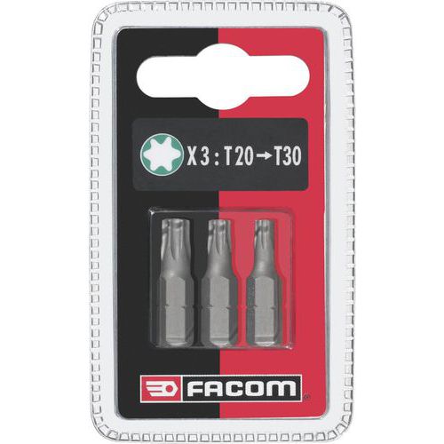 Facom 1 Jeu De 3 Embouts Standards Série 1 Torx T20-25-30 Facom