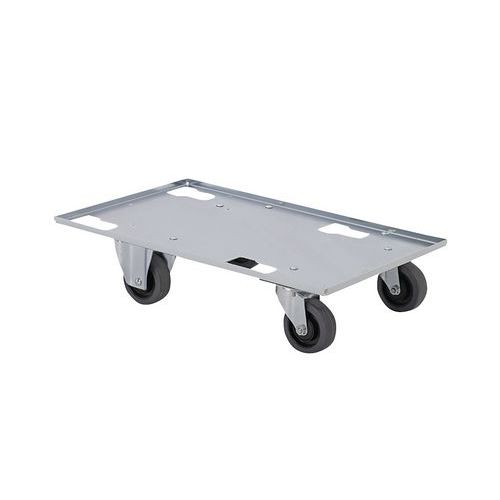 Plateau Roulant Métal 2 Roulettes Pivotantes Et 2 Fixes - 300 Kg