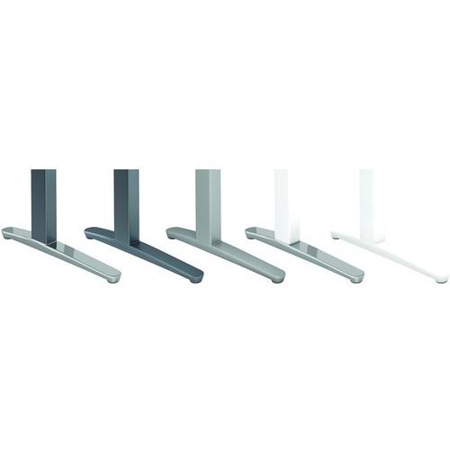 Bureau Pied Aluminium Xbhm-180x80cm-blanc-graphite