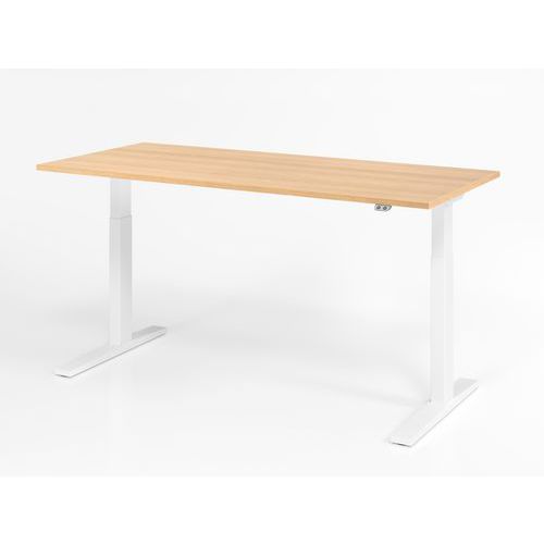 Bureau Assis-debout Série Xmka-180x80cm-chêne-blanc