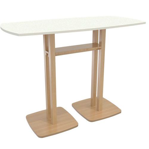 Table De Réunion Debout Easydesk 150x75cm Sapin Blanc